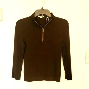 Vince Half Zip Ribbed Sweater
